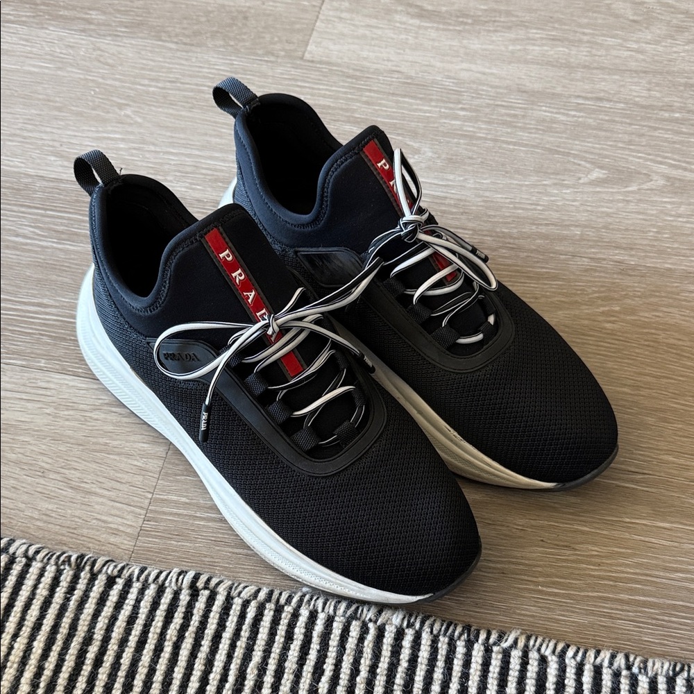 Prada Black and White Sneakers